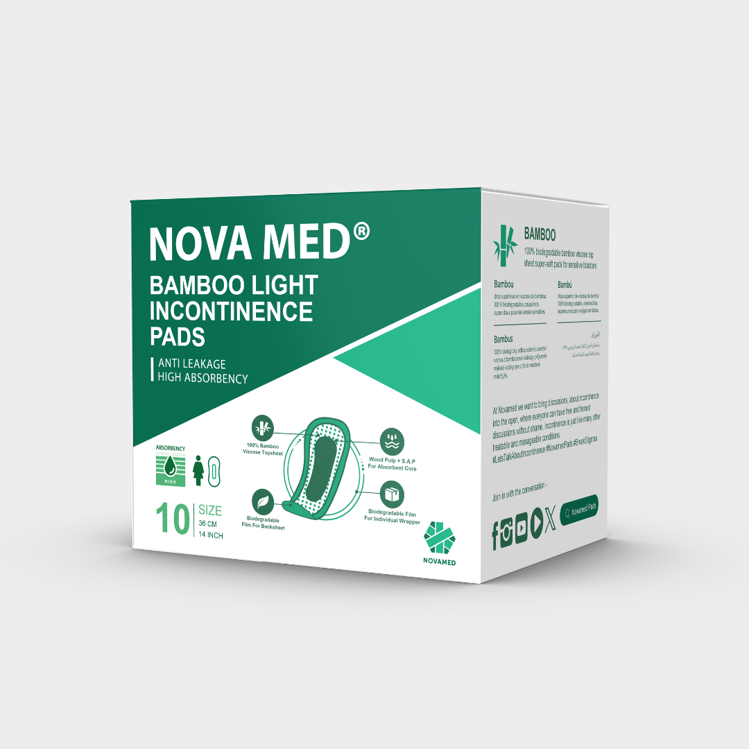 Novamed - Bamboo Light Incontinence Pads - Novamed (Europe) ltd