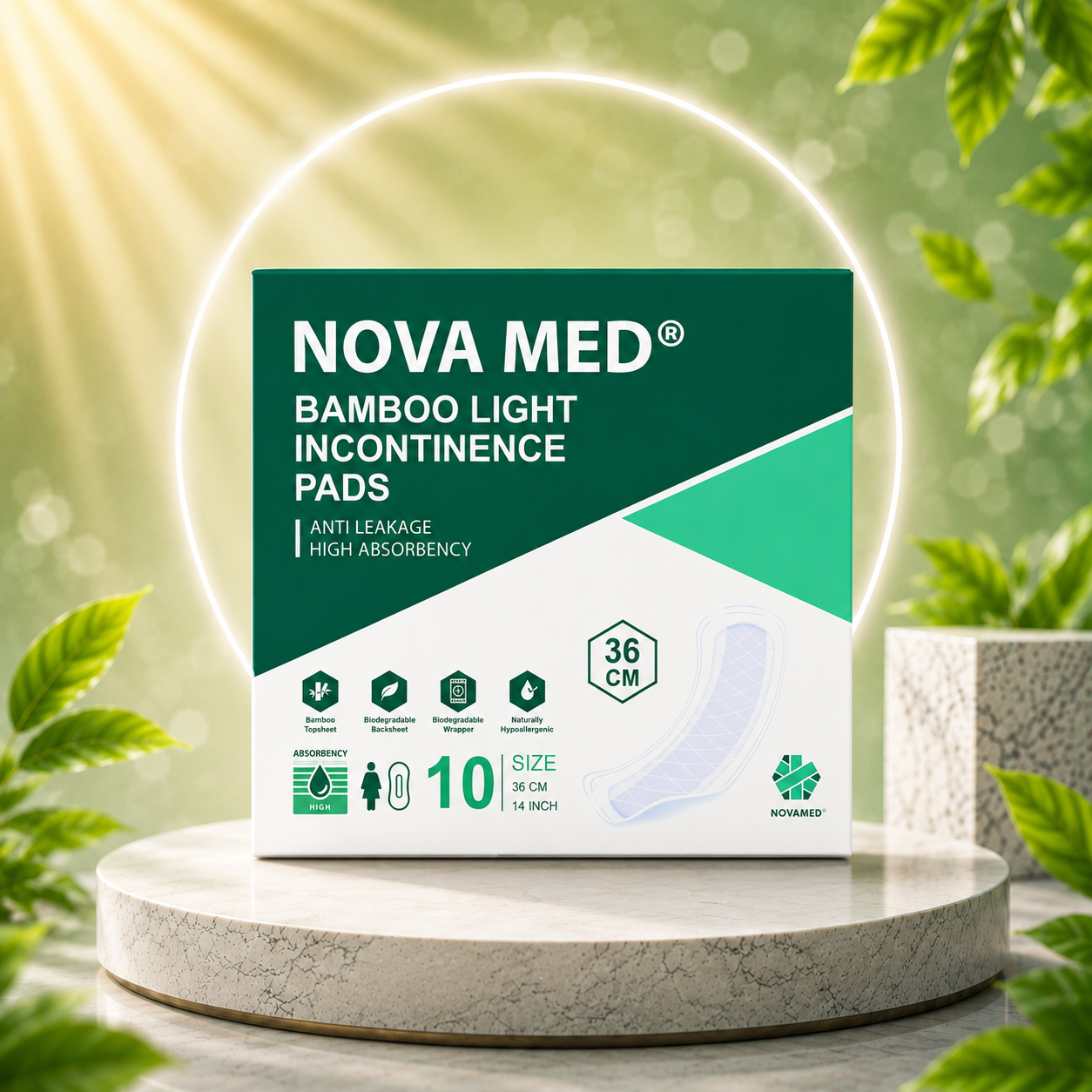 Novamed - Bamboo Light Incontinence Pads - Novamed (Europe) ltd