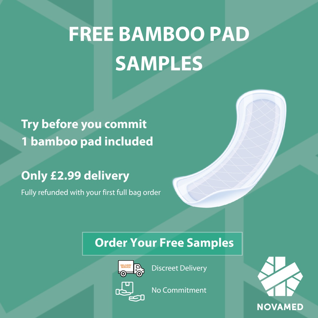 Novamed - Bamboo Light Incontinence Pads Sample (1 Pad) - Novamed (Europe) ltd