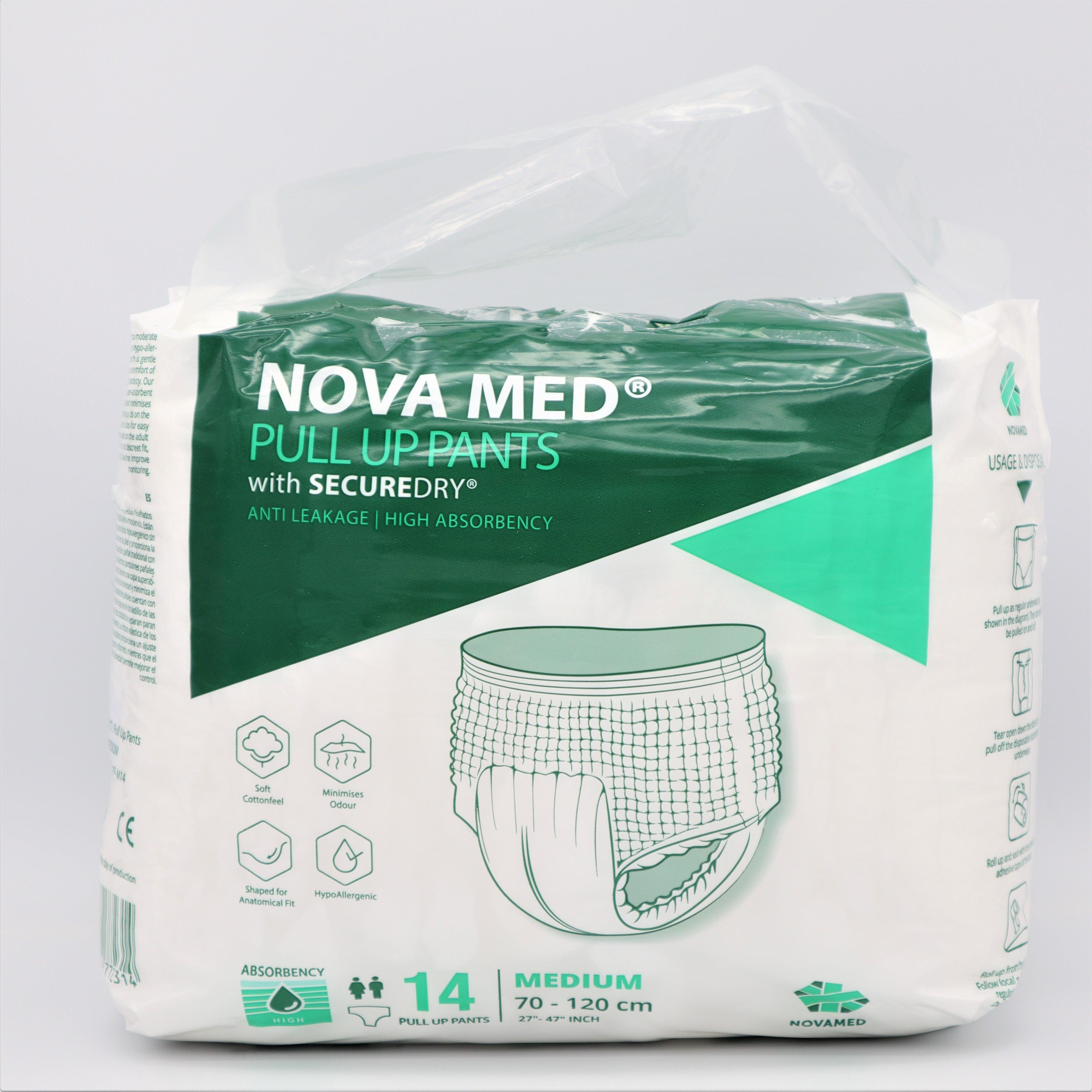 Novamed Incontinence Pants Women & Men, Adult Pull up Pants, Adult Nappies - 14 Pants per Pack - Sizes Medium to Extra Large - Novamed (Europe) ltd