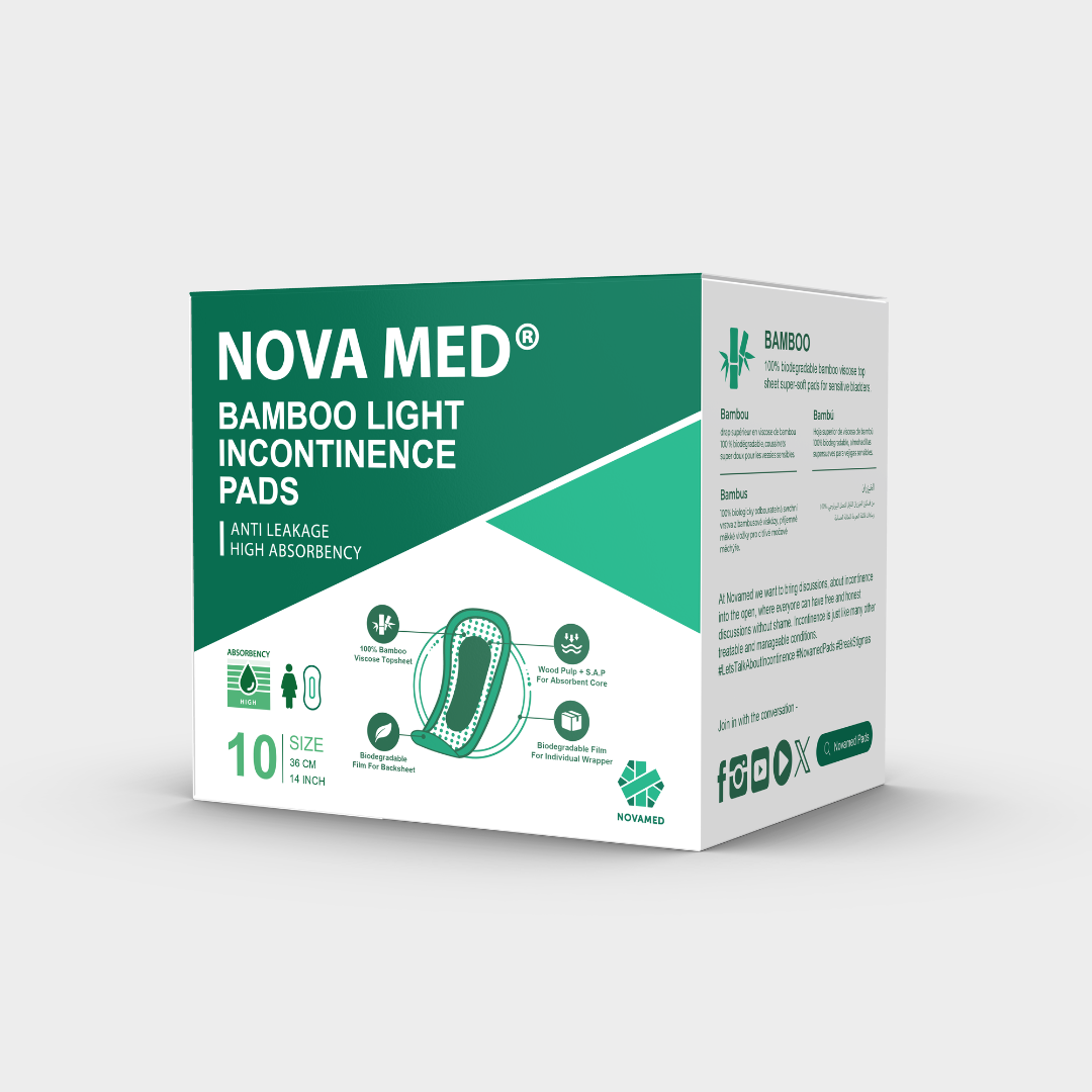 Novamed - Bamboo Light Incontinence Pads * MINIMUM ORDER 2 * - Novamed (Europe) ltd