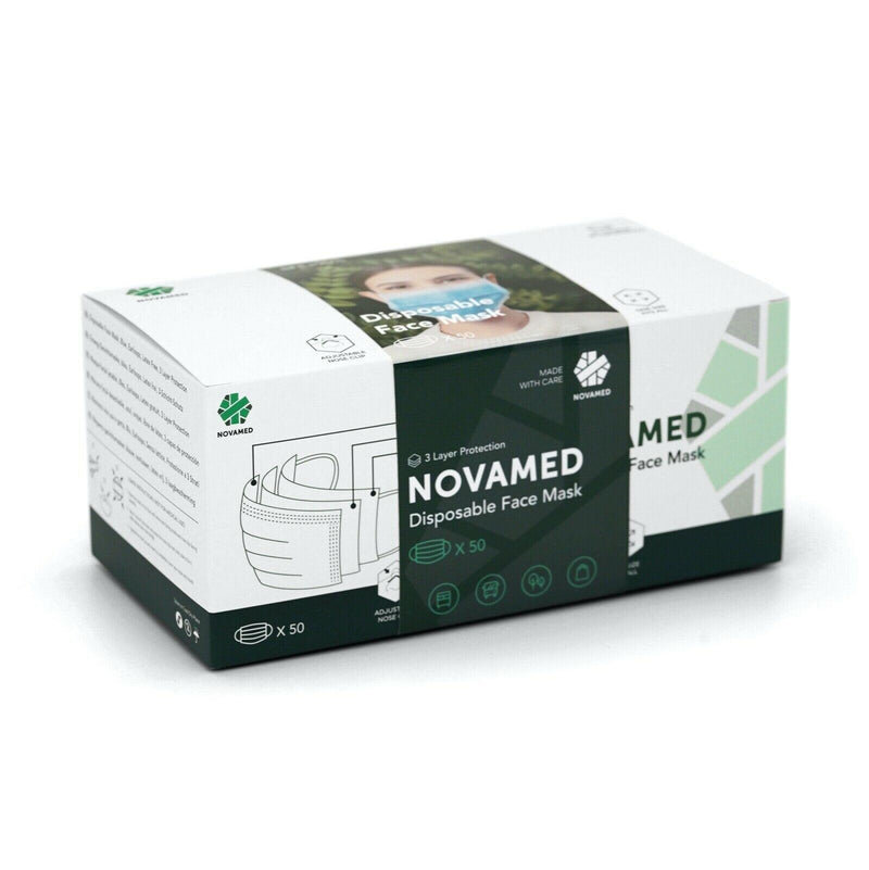 3 ply Disposable face mask for adults - Novamed (Europe) ltd
