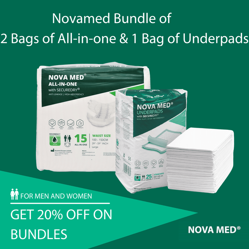 Incontinence Bundle All in one and Underpads - Novamed (Europe) ltd