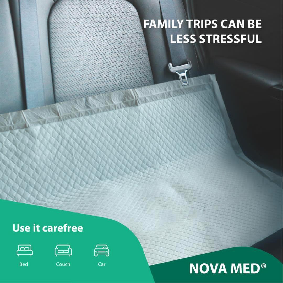 Novamed Incontinence Disposable Bed Pads, Underpads with adhesive tape –  Novamed (Europe) ltd