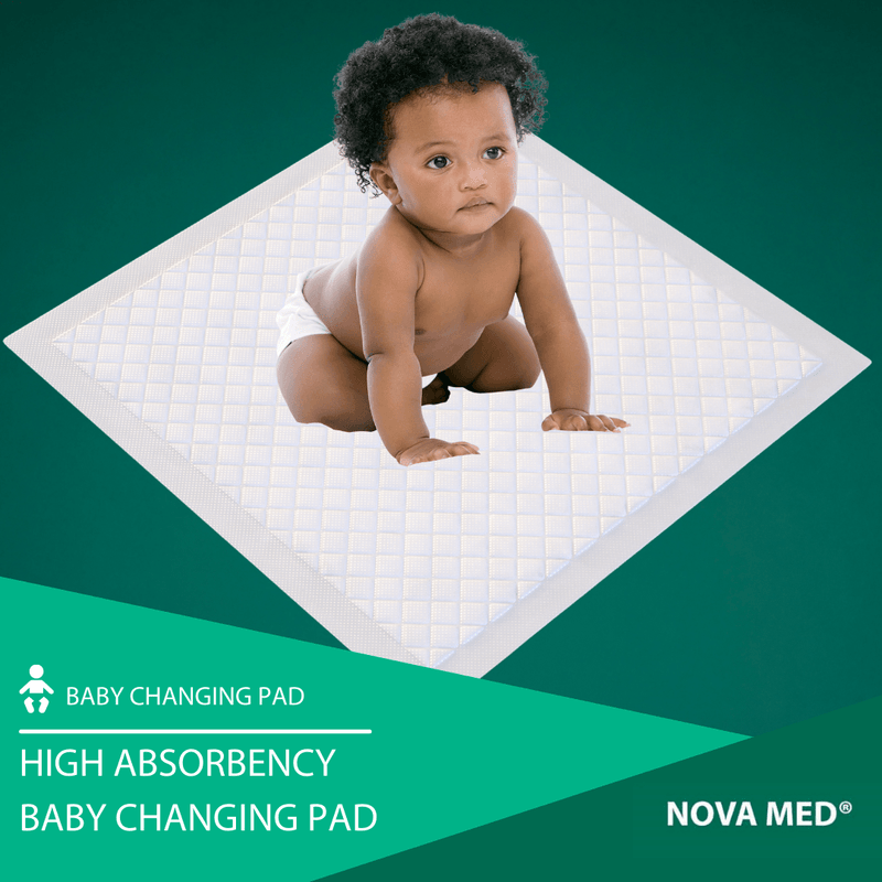Novamed Incontinence Disposable Bed Pads, Bed Mats, Underpads, Incontinence Pads with Sticky tapes - 60 * 90 cm - 1700-1900ml Absorption - Free sample pack - Novamed (Europe) ltd
